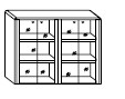 MIAMI MM 010 Palissandre  Шкаф стеклянный c 4-мя дверьми (185х45х141) Палисандр "Шкафы-купе с тремя дверями" ТО-002822000017 палисандр - Фото предпросмотра