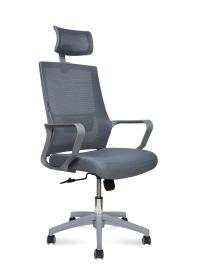 Кресло офисное / Max Grey / серый пластик / серая сетка / серая ткань - Фото предпросмотра