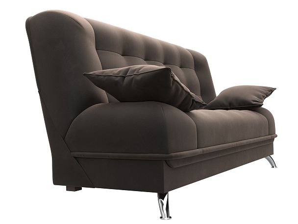 Диван Книжка Анна (полностью велюр коричневый) - Вид 3