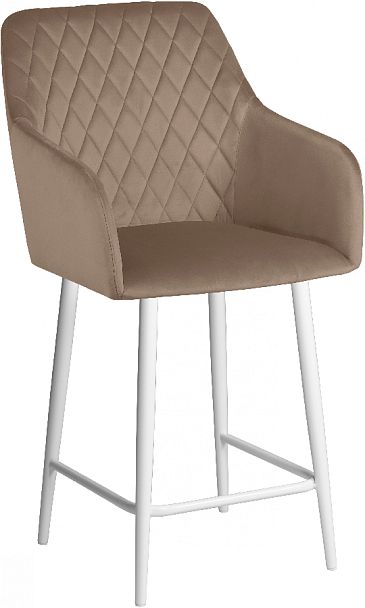 Полубарное поворотное кресло Барли К, Confetti latte/белый - Вид 4