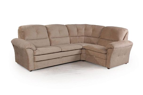 Diamante диван-кровать угловой велюр бежевый - Вид 1
