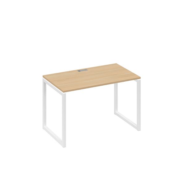 Стол письменный на металлокаркасе QUATTRO A4 А4 Б4 013 БП натуральный дуб / металлокаркас белый - Вид 1