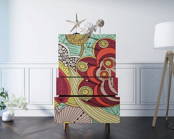 Комод высокий Berber 6 принт арт BB10/Print_06 - Вид 2