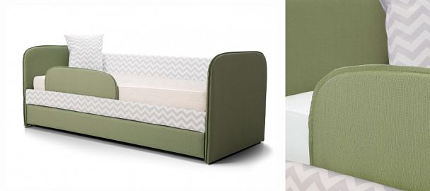 Кровать "Иви" зелёный - Вид 1