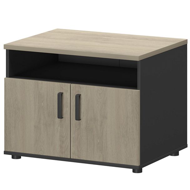 Тумба для оргтехники СМТ-2ДН Тип2 Графит/Кронберг 800x600x625 Смарт - Вид 1