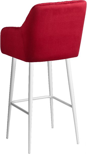 Барное поворотное кресло Барли К, Confetti bordo/белый - Вид 6