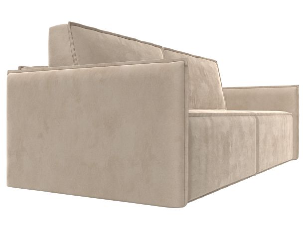 Диван прямой Либерти (полностью велюр бежевый) - Вид 3