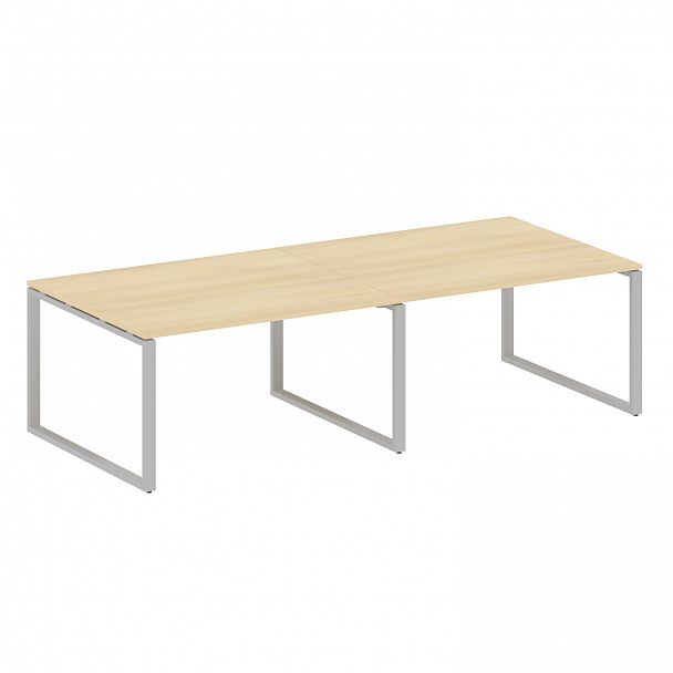 Стол для переговоров "Metal System" БО.ПРГ-2.3 акация/серый - Вид 1