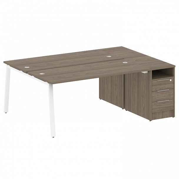 Рабочая станция "Metal System" БА.РС-СТП-2.4 вяз/белый - Вид 1