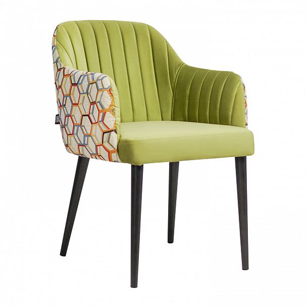 Стул Тюльпан, зеленый, гобелен - Вид 1