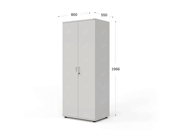 UNITY РШ-10 БЕЛЫЙ Закрытый шкаф Прямой 800x550x1966 - Вид 8