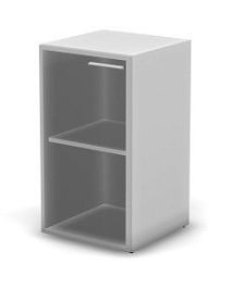 RAC084 ACCORD Шкаф низкий, левый, прозрачное стекло 451х448х814 Прозрачное стекло/Серый камень - Фото предпросмотра