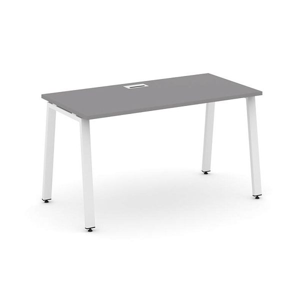 Стайл Проджект Стол письменный SN-6A.SP-003 Серый Пепел/Металл Белый 1380*600*750 - Вид 1
