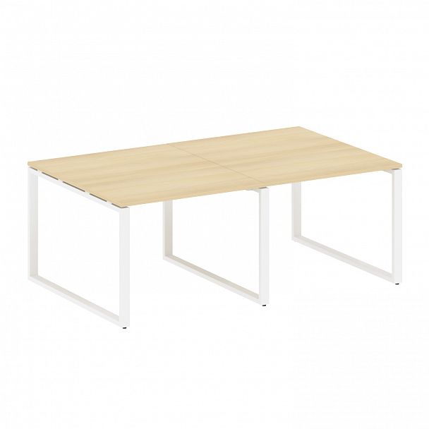 Стол для переговоров "Metal System" БО.ПРГ-2.1 акация/белый - Вид 1