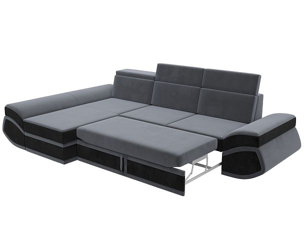 Диван угловой Лига-032 левый угол Велюр серый - Вид 7