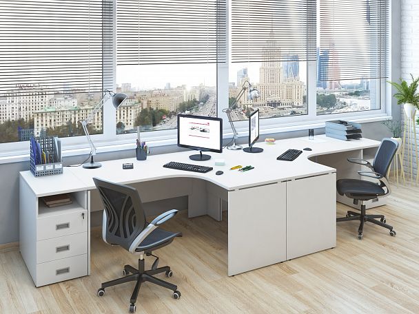 Стеллаж Tess 90x43x81 белый - Вид 7