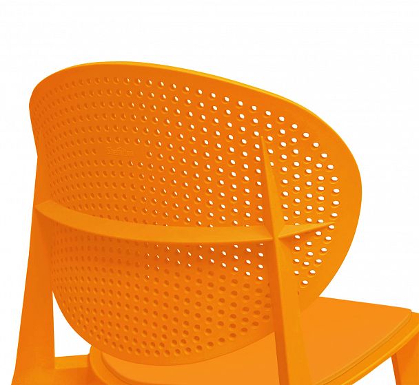 Стул Sheffilton SHT-S111-P оранжевый/оранжевый, стопируемый - Вид 4