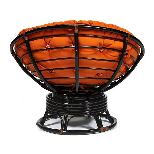 Кресло-качалка Папасан/Papasan (W 23/01 B) /с подушкой/Antique brown (античный черно-коричневый) - Вид 7