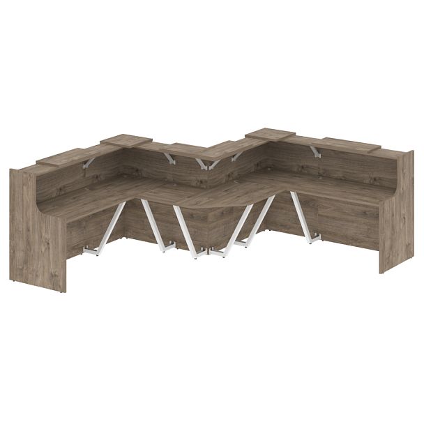 Ресепшн Г-образный "Onix" O.R-K-35 тиквуд темный - Вид 1