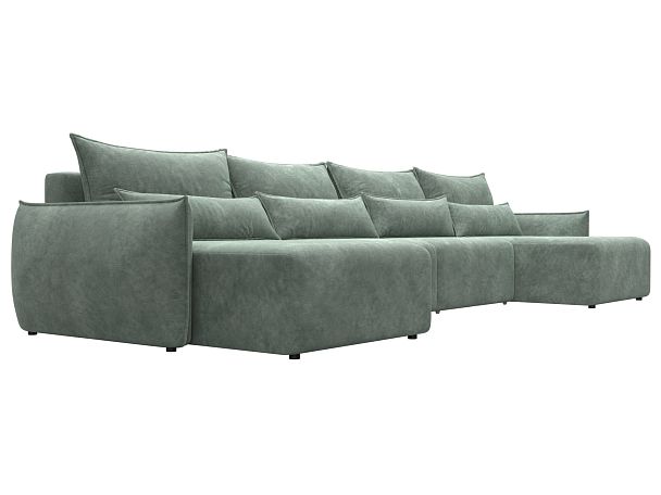 Диван П-образный Лига-051 НПБ Лонг Велюр зеленый - Вид 3