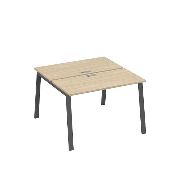 Рабочая станция (2х120) на каркасе TRE A4 А4 Б3 170  БП дуб скандинавский / металлокаркас антрацит - Вид 1