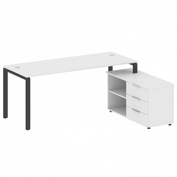 Рабочая станция "Metal System" БП.РС-СТС-2.5 белый/антрацит - Вид 1