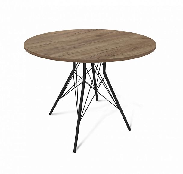 Стол Sheffilton SHT-TU2-1/90 ЛДСП черный муар/дуб галифакс табак - Вид 1