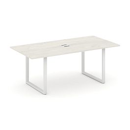 Style Project Direct Direct Стол переговорный SN-6O.SPRG-198 Дуб Наварра/Металл Белый 1980*980*750 - Фото предпросмотра