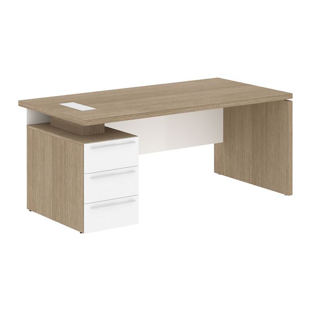 Стол письменный СП-064-25-04(L) Дуб Натуральный/Белый глянец 1800х900х750 KANON - Вид 1