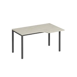 Стол эргономичный правый на металлокаркасе МП2 Формула МП2 К 194 дуб шамони светлый / антрацит - Фото предпросмотра