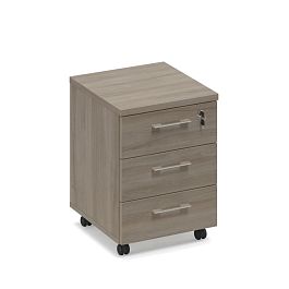 Тумба выкатная 3-ящичная с замком (топ ДСП) Time metal МР 204 МП/ВЛ вяз либерти - Фото предпросмотра