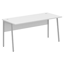 Стол прямой СП-4P Белый/Алюминий 1600х720х755 IMAGO PLUS - Фото предпросмотра
