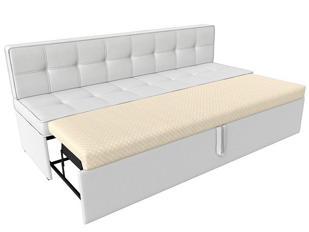 Кухонный диван Техас (полностью экокожа белая) - Вид 6