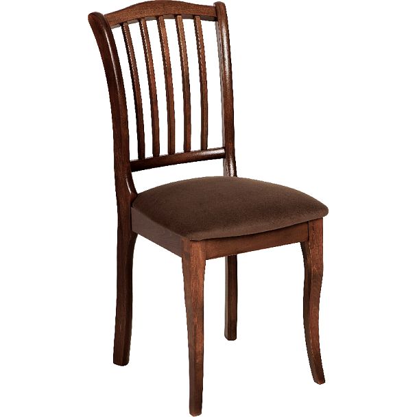 Комплект деревянных стульев с мягким сиденьем Элин Темный орех/Коричневый велюр, 3 шт. - Вид 3