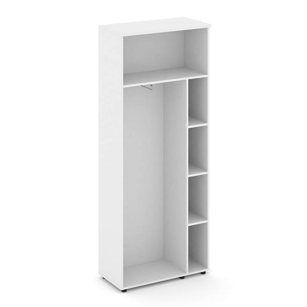 Стайл Проджект Гардероб широкий неглуб. SN.GB-003 Белый/Белый/Антрацит/Черный Ручки 796*400*1982 - Вид 2