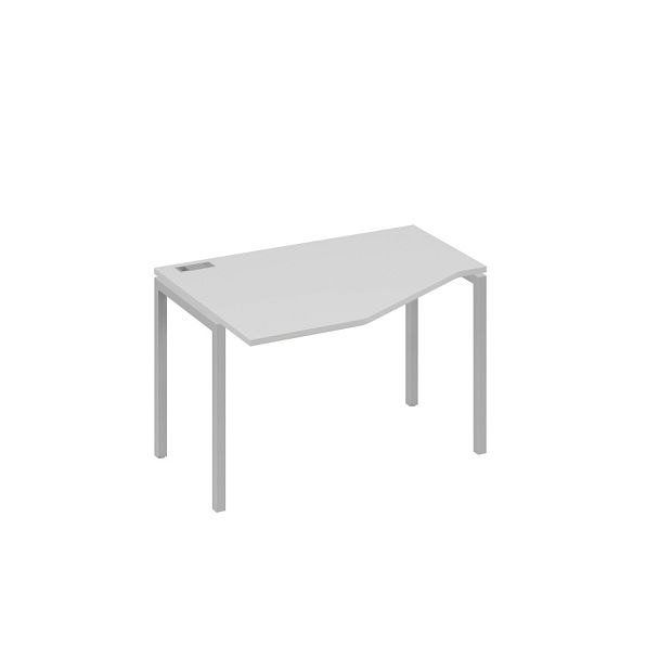 Стол эргономичный левый "Техно" на металлокаркасе DUE A4 А4 Б2 051 БП серый / металлокаркас серый - Вид 1