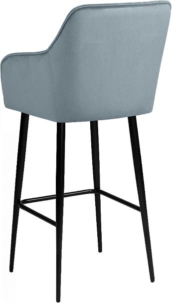 Барное поворотное кресло Мони К, Confetti dusty blue/черный - Вид 6