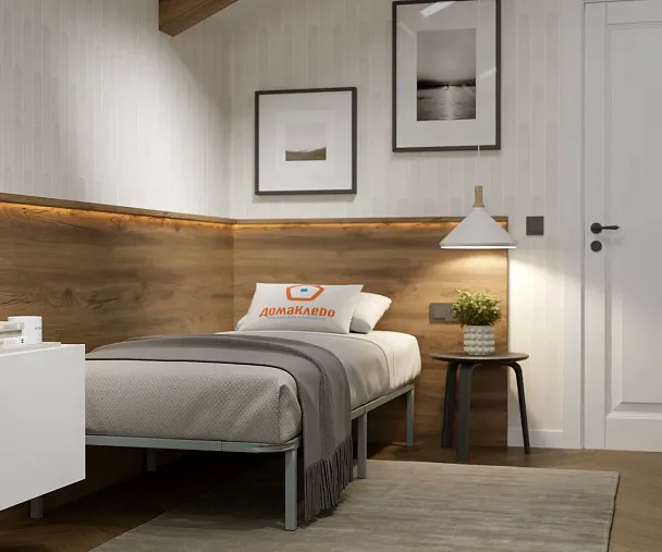 Кровать - подиум металлическая София 1200*2000, цвет серый - Вид 6