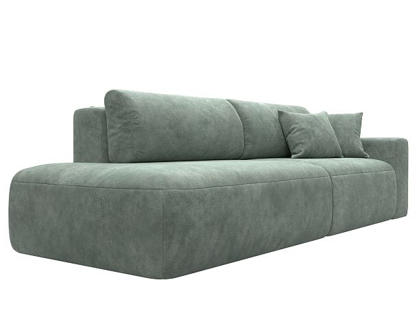 Диван прямой Лига-036 НПБ Модерн подлокотник справа Велюр зеленый - Вид 3