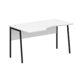 Стол прямой СА-2P(L) Белый/Антрацит 1400х900х755 IMAGO PLUS - Фото предпросмотра