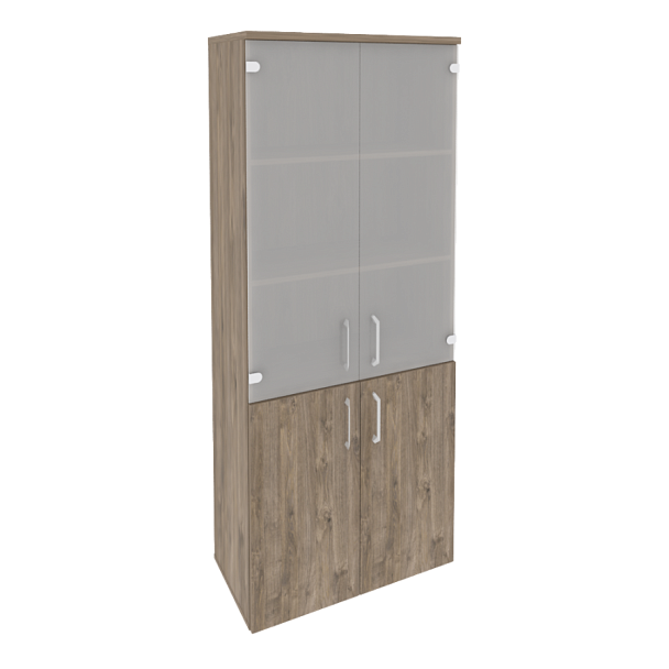 Onix Шкаф высокий широкий O.ST-1.2 Тиквуд темный 800*420*1977 - Вид 1