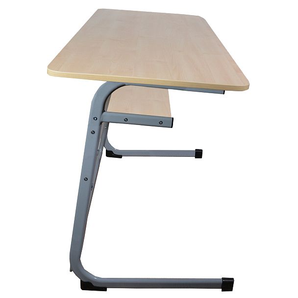 Стол-парта 2-местный нерегулируемый "Атлант", 1200х500х760 мм, рост 6, серый каркас, ЛДСП клён - Вид 5