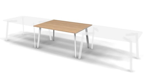 MATRIX 121S502 Стол переговорный центральный 1500х1100х775 Швейцарский вяз/Белый - Вид 1