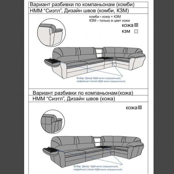 Угловой диван "Сиэтл" БЛ-1У - Вид 9