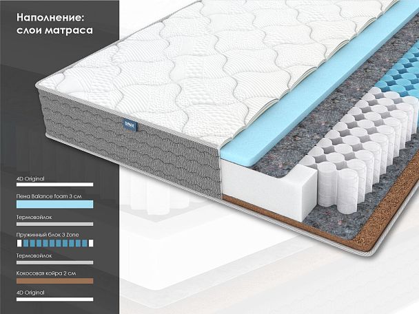 Матрас Димакс ОК Базис Хард 180х200 - Вид 2