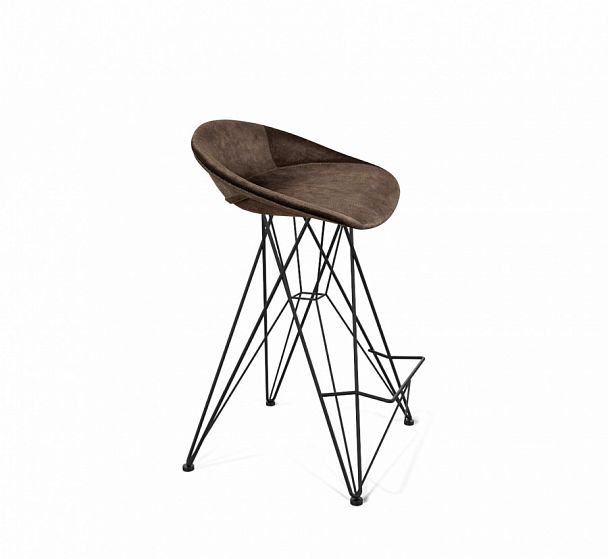 Стул полубарный Sheffilton SHT-ST19-SF1/S66-1 коричневый трюфель/хром лак - Вид 1