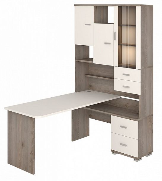 Стол компьютерный Домино СР-620/160 Белый/Нельсон правый - Вид 2