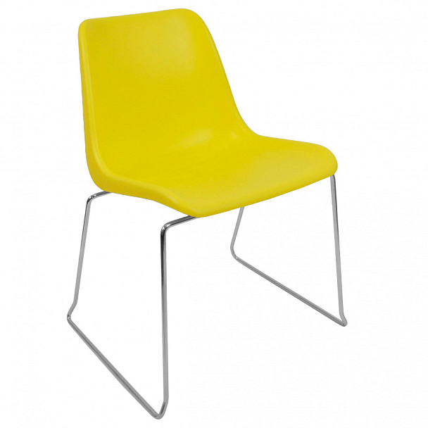 Стул Vicenza (пруток), каркас Хром, желтый, РП+ИК, стопируемый - Вид 1