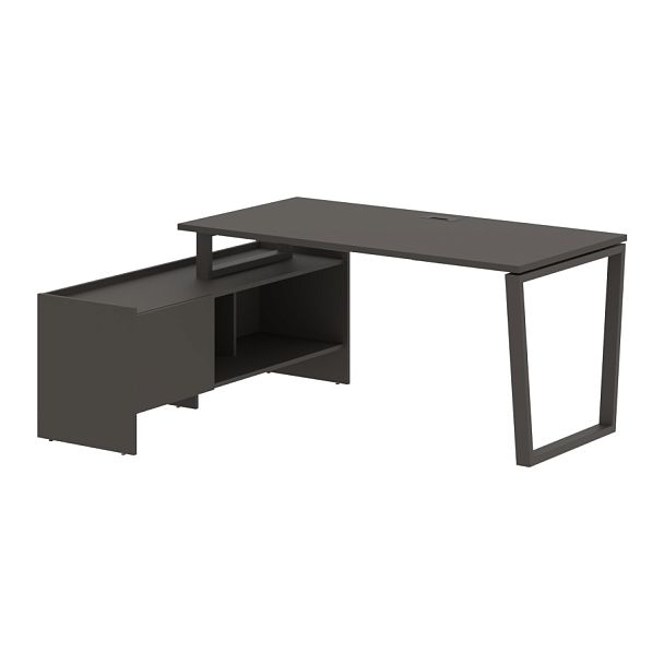 Стол с тумбой EVCT 17814 Мокко/Мокко 1760х1400х750 EDIS - Вид 1