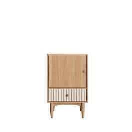 Высокая тумба Bubble Solid с одним ящиком арт BBL12S, цвет - орех - Фото предпросмотра